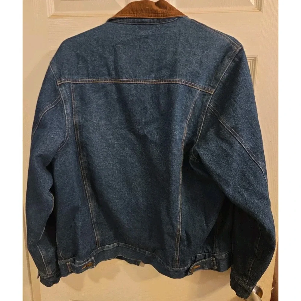 Vntg Gibson Denim Jacket Size M Mens Wool/poly Lining Nice